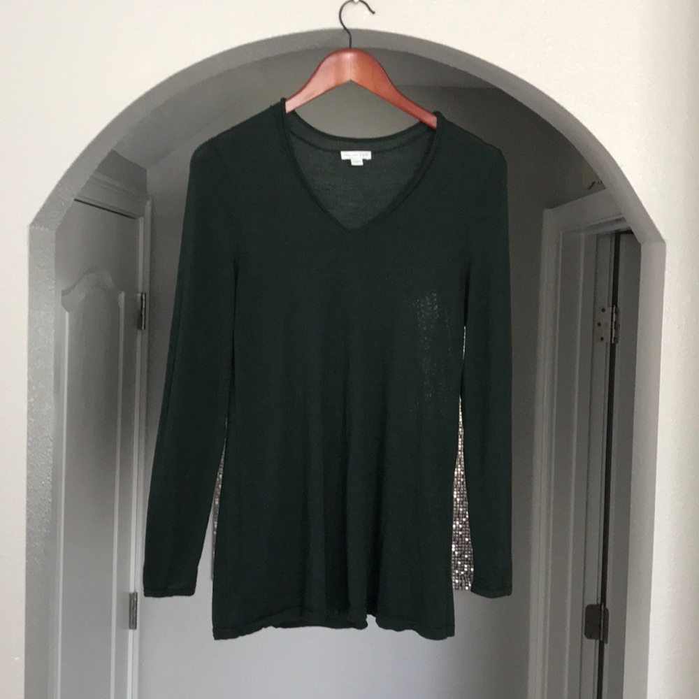 J. Jill | Green 100% merino wool vneck sweater